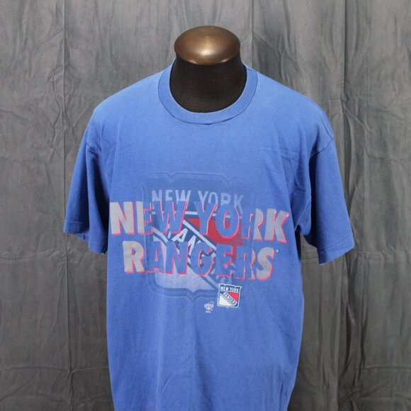 New York Rangers Shrt (vTG) - Logo with Block Script - Men's XL - Picture 3 of 7